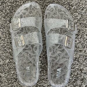 Sparkly Birkenstock style sandals.
